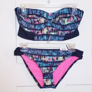 Hurley bikini 2 pc piece swimsuit L Large